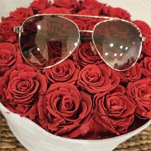 Gold Aviator Sunglasses